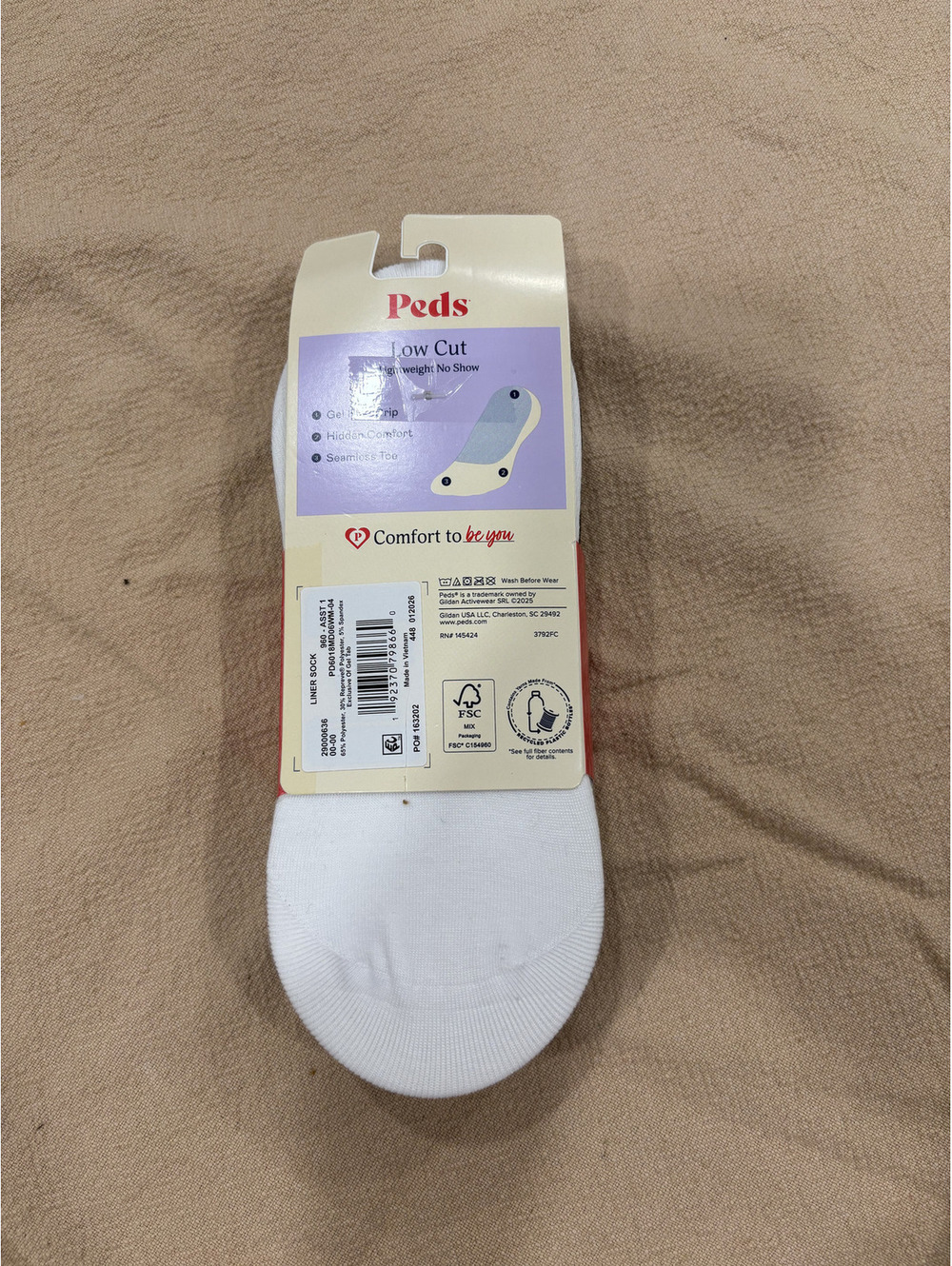Peds Low Cut Lightweight No Show Liner Socks Medium